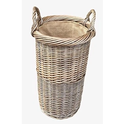 Image of Red Hamper H052 Wicker Small Antique Wash Umbrella Stand