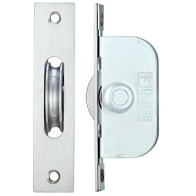 Image of Quality Brass Ball Bearing Sash Window Axle Pulley FBBP01 (Satin Chrome)