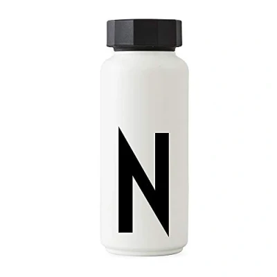 Image of Design Letters Personal Thermo/Insulated Bottle (White) N BPA Free Double Walled Vacuum, Stainless Steel, Nordic Design, Keeps Cold for up to 24 Hrs/Hot 12 Hrs, 500 ml, Leak Proof, 280 g.