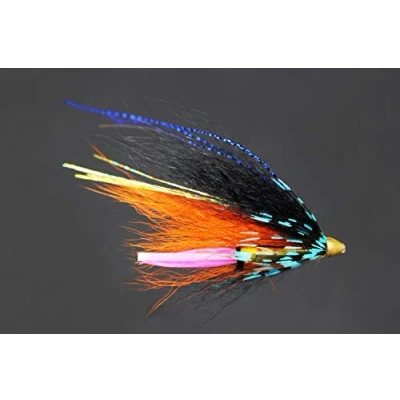 Image of Tigofly 24 pcs/lot Beautiful Blue&amp;Black Feather Cone Head Tube Fly Streamer Salmon Trout Steelhead Fishing Flies Lures
