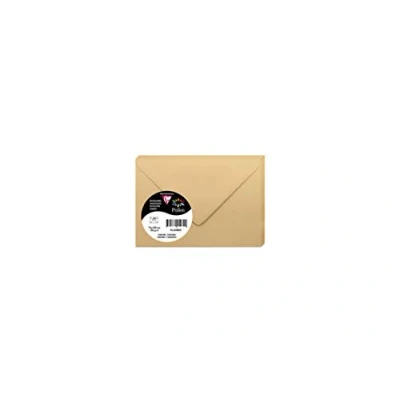 Image of Clairefontaine Ref 5480C Pollen Envelopes (Pack of 20) 75 x 100mm Sized, 120gsm Paper, Gummed Seal, Inkjet &amp; Laser Printer Compatible, Acid Free Caramel