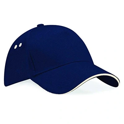Image of Beechfield Ultimate 5 Panel Contrast Cap With Sandwich Peak Mens