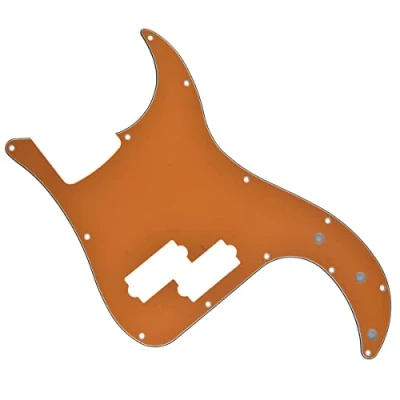 Image of Dopro 13 Hole Precision Bass Pickguard PB P Scratch Plate for USA/Mexican FD Orange 3 Ply
