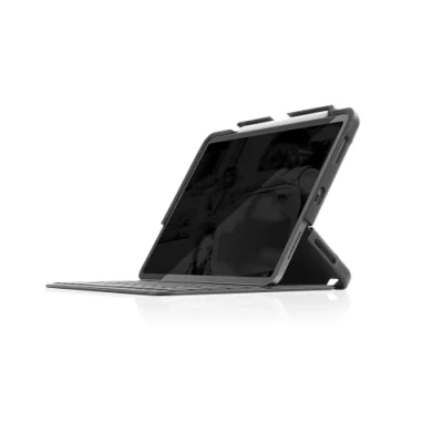 Image of STM Dux Shell Magic Folio for iPad Pro 12.9&quot; (6th/5th/4th/3rd Gen) Ultra Protective Case with Apple Pencil Storage Black (stm 222 295LZ 01)