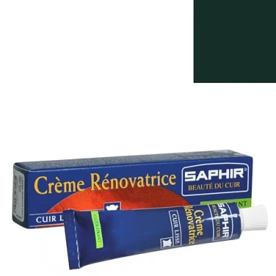 Image of Saphir Rejuvenating Cream Polish Tube Dark Green 25 ml