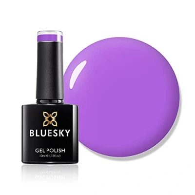 Image of Bluesky Gel Nail Polish, Lilac Dust A058, Pink, Fuchsia, Long Lasting, Chip Resistant, 10 ml (Requires Drying Under UV LED Lamp)