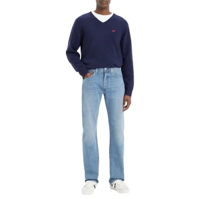 Image of Levi&#039;s Men&#039;s 501 Original Fit Jeans, Smooth Cruise Cool, 30W / 32L