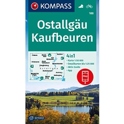 Image of 188 OSTALLGAU KAUFBEUREN: markierte Wanderwege, Fahrradwege, Skitouren, Langlaufen