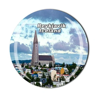 Image of Reykjavik Iceland Fridge Magnet Travel Souvenir Gift Home Kitchen Decoration Magnetic Sticker Crystal Refrigerator Collection