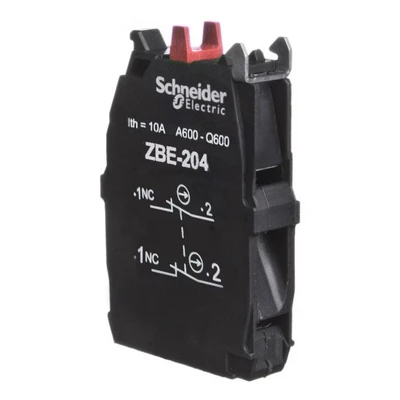 Image of Schneider Electric ZBE204, Contact Block 2N/C Screw Terminal
