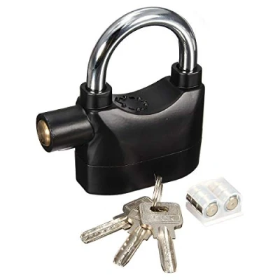 Image of Xample® Motion Sensor Alarm Padlock SHED Bike Lock Motorbike Anti Theft Security Waterproof Garage ALARMED Heavy Duty Wireless Siren