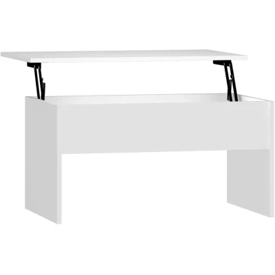 Image of vidaXL Coffee Table White 80x50.5x41.5 cm Engineered Wood