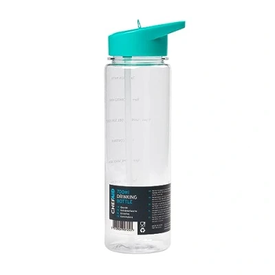 Image of Chef Aid 700ml Drinks Bottle, Includes Visual Water Intake Markings, Suitable for Hot and Cold Drinks, Fridge Freezer Safe, BPA Free