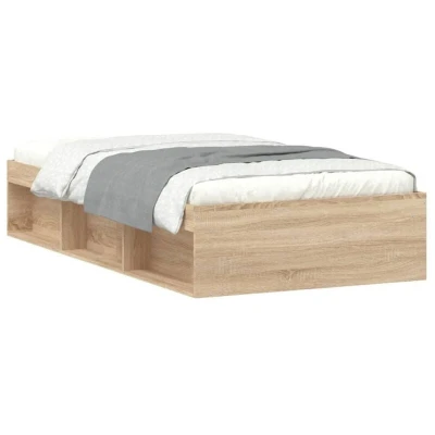 Image of vidaXL Bed Frame Mattress Foundation Base Bedstead Sonoma Oak 90x200 cm