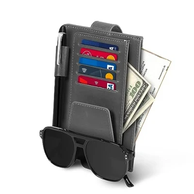 Image of LONDO Leather Car Visor Organizer