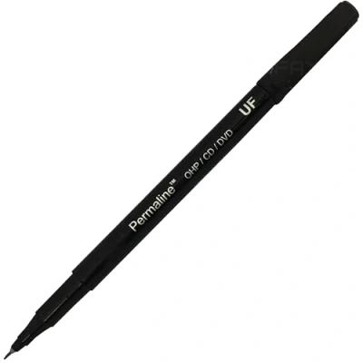 Image of SCHOOL MATE PERMANENT Fineline Marker Pens, BLACK, Ultra Fine Tip, Pack of 1, CPM01BLA, Smooth Surface Waterproof Ink, ZOFAX Black Ball Pen
