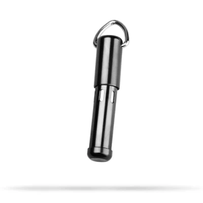 Image of True Utility Telescopic Retractable Ball Point Keyring Pen Aluminium Stainless Steel Pocket Size Key Ring Ballpoint Pen, Extends To 100mm, Magnetic Lid, 3 Black Ink Refills, Small EDC Gadget