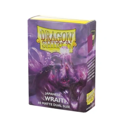 Image of Dragon Shield Matte Japanese Dual Wraith Alaria: Righteous (Purple) 100 CT Size Card Sleeves MTG Smooth &amp; Tough Compatible with Pokemon Magic The Gathering