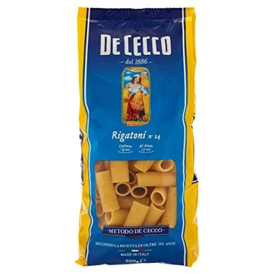 Image of 5x De Cecco Rigatoni Italian Pasta No. 24. 500g
