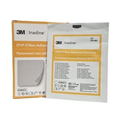 Image of Inadine 5cm x x5 Non Adherent Wound Dressings, Povidone Iodine, Antimicrobial