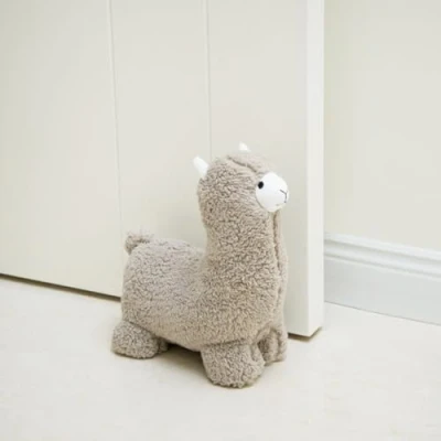 Image of Marwood Cute Door Stopper Decorative Stops for Home and Office, Alpaca Weighted Interior Doorstop Fabric Stuffed Animal Floor