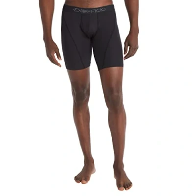 Image of ExOfficio Men&#039;s Give n go Sport 2.0 Boxer Brief 9&quot;, Black/Black, XL
