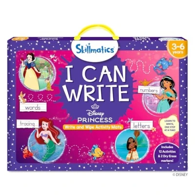 Image of Skillmatics Preschool Learning Activity I Can Write Disney Princess, Educational Game, Toddlers, Preschoolers Who Love Toys, Art &amp; Craft Activities, Easter Gifts for Kids Ages 3, 4, 5, 6
