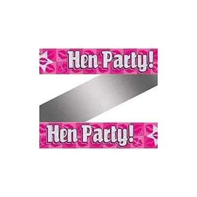 Image of 9ft Banner Hen Party Holographic, Pink
