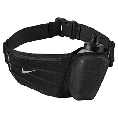 Image of Nike Flex Stride Bott Waist Bag 082 Black/Black/Silver One Size