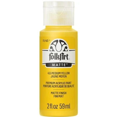 Image of FolkArt Acrylic Paint in Assorted Colors (2 Ounce), 455 Medium Yellow
