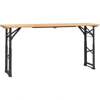 Image of vidaXL Folding Beer Table 170x50x75/105 cm Solid Wood Fir