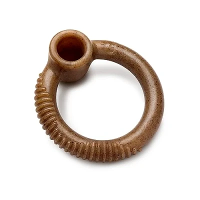 Image of Benebone Ring Indestructible Chew Toy For Aggressive Chewers, Long Lasting Tough Boredom Breaker Dogs, Real Bacon Flavour, Medium Made in the USA