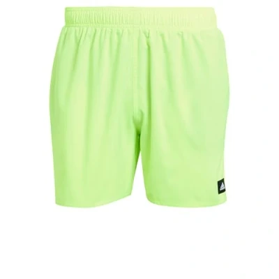 Image of adidas Men&#039;s Solid CLX Short Length Swim Shorts, Silver Green/Black, XS