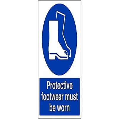 Image of V Safety Mandatory PPE Protective Footwear Must Be Worn 200 X 300mm
