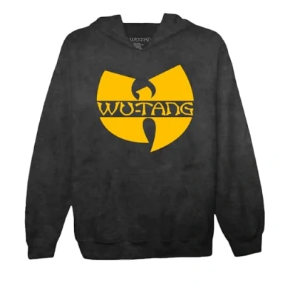 Image of Wu Tang Unisex Adult Official Merch Classic Logo Hoodie, Black, XL