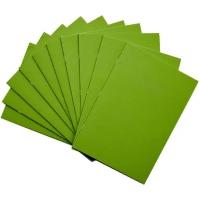 Image of Rhino A4 Exercise Books, 64 Page / 8mm Lined with Margin Paper Notebook, 10 Pack, Office &amp; School Stationery Supplies, Light Green