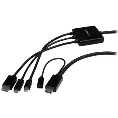 Image of StarTech.com 2m HDMI Adapter Cable 4K 30Hz USB C / Mini DisplayPort to Digital AV Converter for Monitor (CMDPHD2HD)