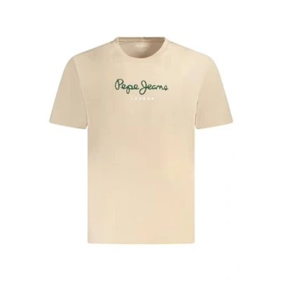 Image of Pepe Jeans EGGO Print Tshirt, Men&#039;s, Size: Large, Light beige