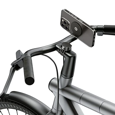 Image of Shapeheart Magnetic bike Phone holder with extra thin steel plate Anti reflection mount for handlebars or forks Universal accessory
