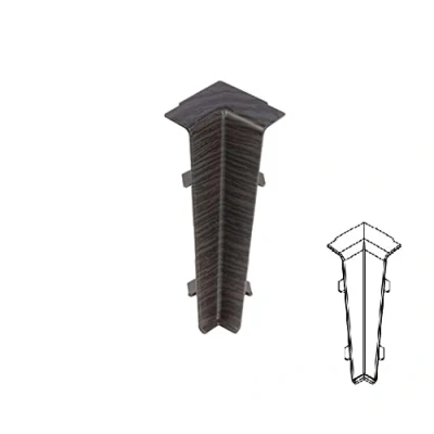 Image of Plastic Skirting Board High Line 2.5m PVC Internal Corner Dark Wenge M200