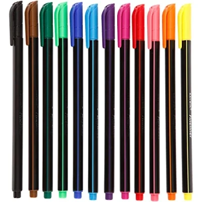 Image of Colortime Fineliner, line width: 0,6 0,7 mm, asstd. colours, 12pcs