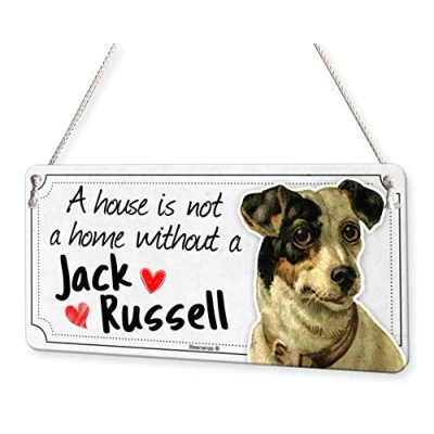 Image of Jack Russell Dog House is A Home Sign Pet Plaque