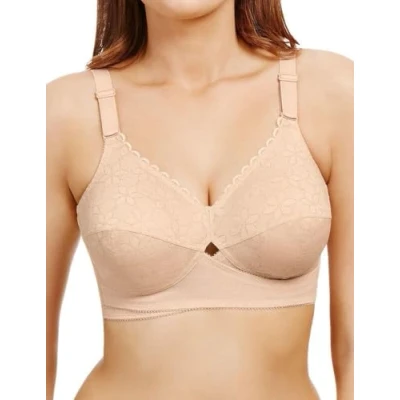 Image of Pretty Polly Women&#039;s Classic Full Cup Bra Coverage, Opaque, Beige (Nude), 34E