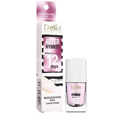 Image of Delia Cosmetics Nail Conditioner After Hybrid Manicure Nourishing Regenerating Rebuilding Strengthening Smooth &amp; Shiny Nails Express 12 Days Result 11ml