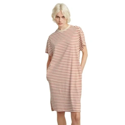 Image of G Star Women&#039;s Printed Loose T Shirt Dress , Multicolor (antique white/finch stripe D24484 C339 G640), M