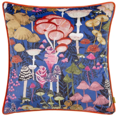 Image of furn. Amanita Velvet Piped Polyester Filled Cushion