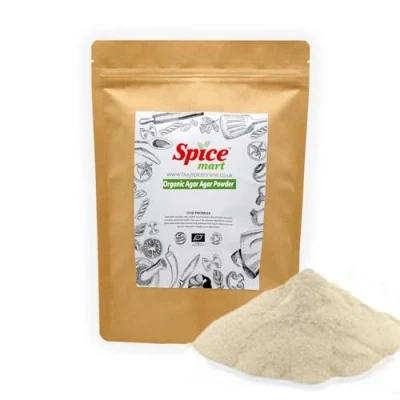 Image of 100g ORGANIC Agar Powder Vegan Gelatin by Spice Mart® Soil Association Certified (100 Grams)