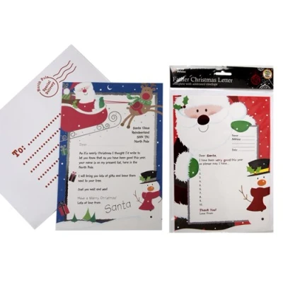 Image of Letter To Santa &amp; Father Christmas Reply In A Gift Pack With Envelopes