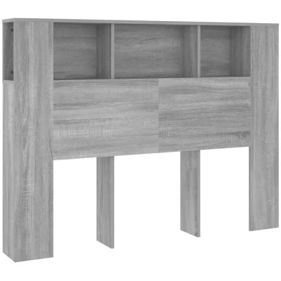 Image of vidaXL Headboard Cabinet Grey Sonoma 140x18.5x104.5 cm