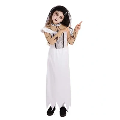 Image of Bristol Novelty CC855 Zombie Bride Child Costume, Age 8 10 Years Old